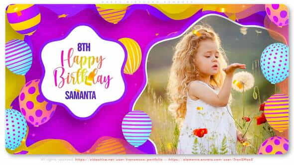 Happy Birthday Samanta - VideoHive 35175542