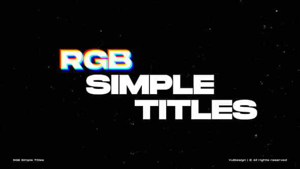 Rgb Simple Titles Ae - VideoHive 49051827