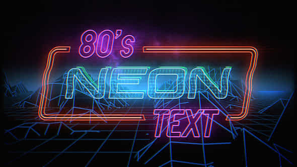 Retro Neon Titles - VideoHive 23198662
