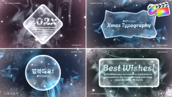 Xmas Typography For Fcpx - VideoHive 49908911