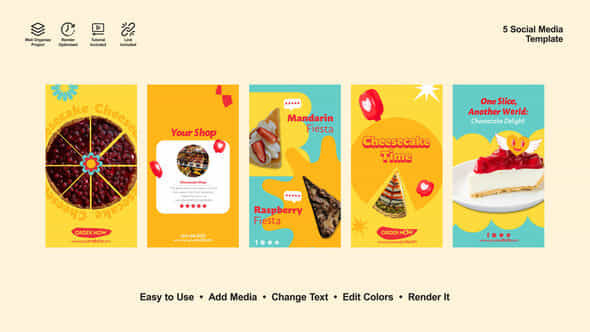 Cheescake Instgaram Stories - VideoHive 52696668