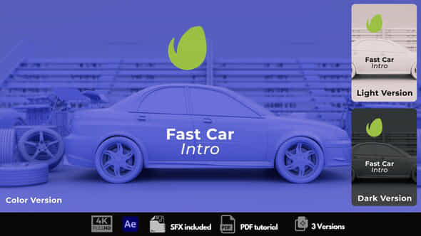 Fast Car Logo Reveal - VideoHive 49940719