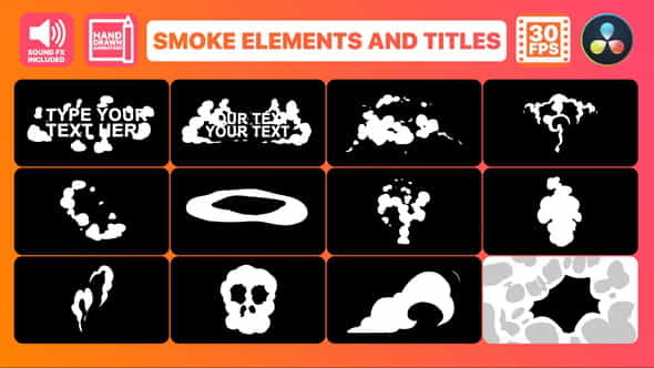 Smoke Elements And Titles | - VideoHive 34859893