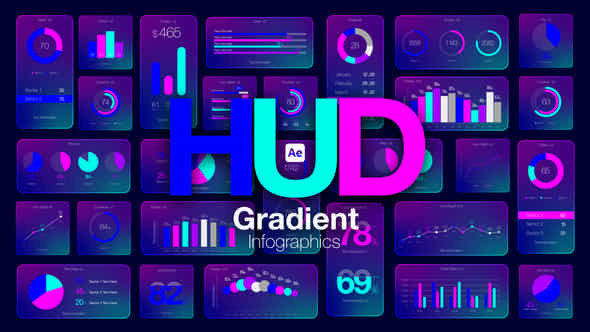 Hud Gradient Infographics - VideoHive 58578233
