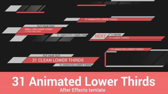 31 Animated Lower Thirds - VideoHive 10272310