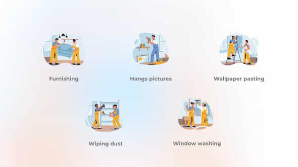 Different Types Of Repair Construction Works - VideoHive 49625062