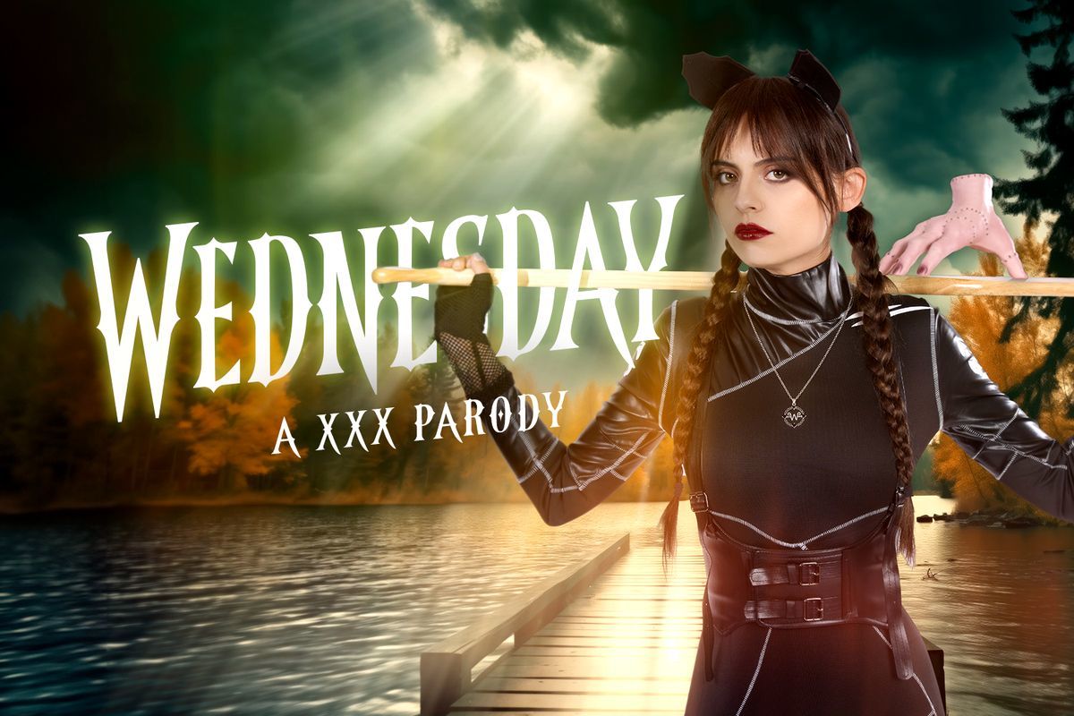[VRCosplayX.com] Angel Windell - Wednesday Addams A XXX Parody [2024-01-11, Babe, Blowjob, Brunette, Catsuit, Cosplay, Cowgirl, Cum On Face, Cumshots, Doggy Style, Fucking, Facial, Fingering, Hardcore, Movie, POV, Reverse Cowgirl, Small Tits, Teen, Trimmed Pussy, TV Show, VR, 4K, 2048p] [Oculus Rift / Vive]