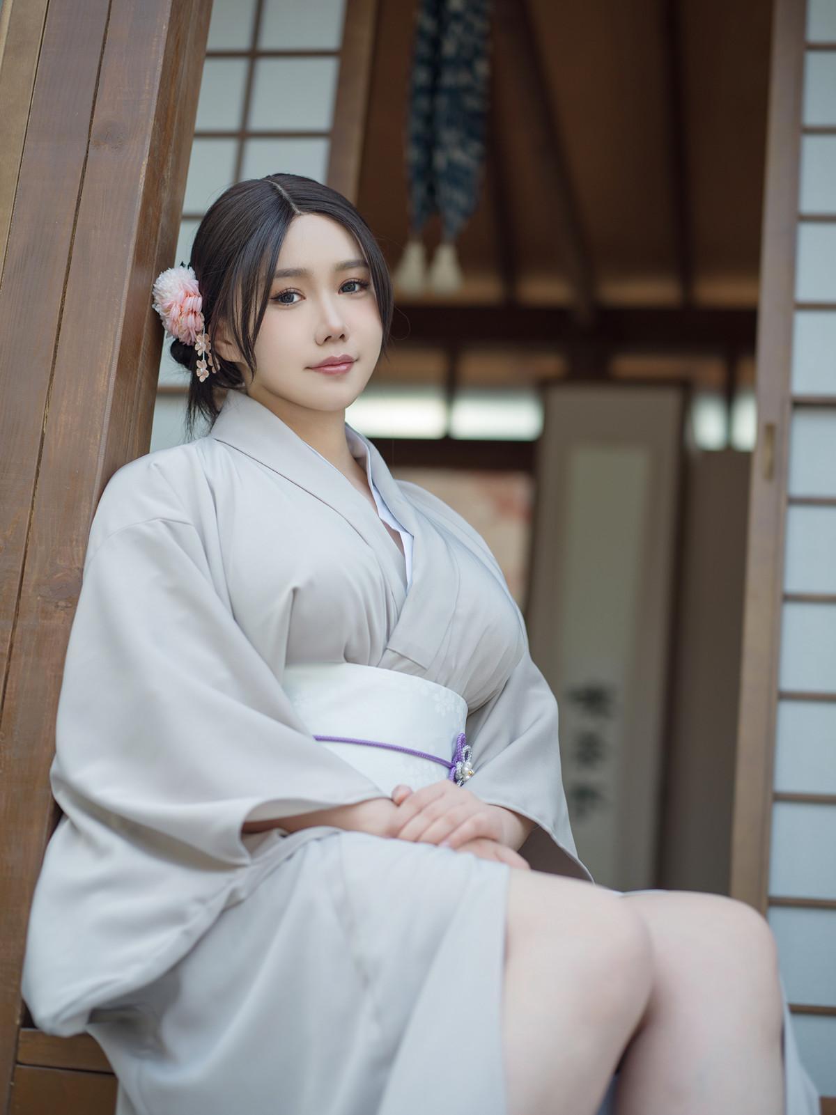 Cosplay 麻花麻花酱 兽耳和服 Kimono Set.01(6)