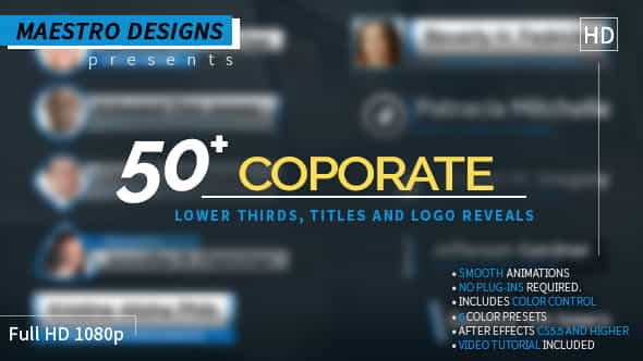 Coporate Lower Thirds Titles And - VideoHive 17002235