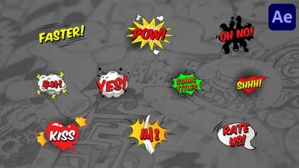 Comic Titles For After Effects - VideoHive 50604672