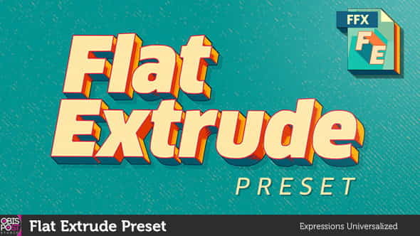 Flat Extrude Preset - VideoHive 12007814