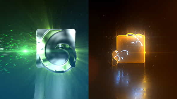Glowing Glitchy Logo Reveal - VideoHive 25767894