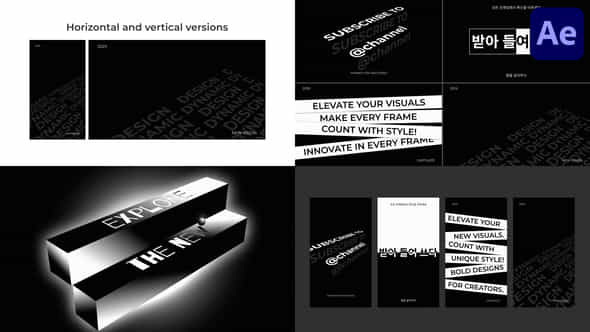 Black And White Typography For After Effects - VideoHive 54731557