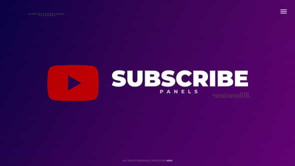 Subscribe Panels - VideoHive 38014304