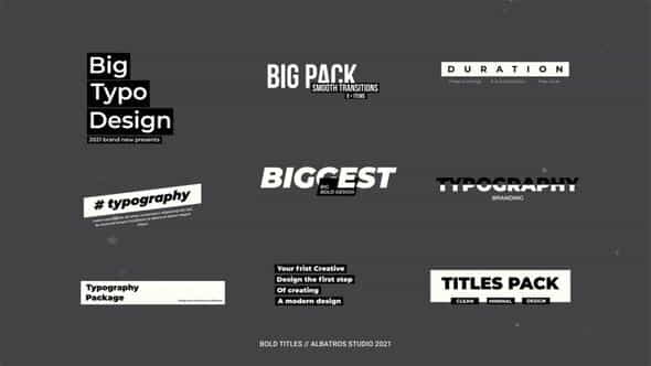 Bold Titles | After Effects - VideoHive 35428403