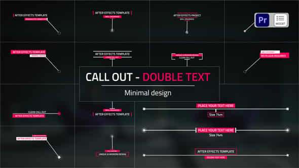 Double Text Call Outs Mogrts - VideoHive 42367255