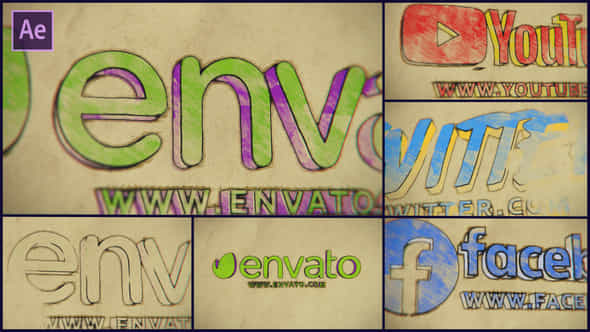 Pencil Drawing Logo - VideoHive 44545700