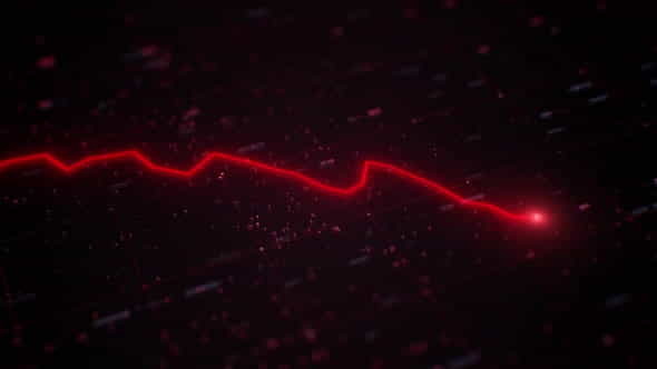 Red graph fall down - VideoHive 33546155