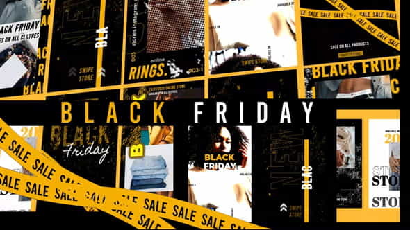 Black Friday Stories Instagram Gold - VideoHive 29443434