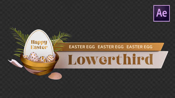 Easter Egg Lowerthird - VideoHive 43751302