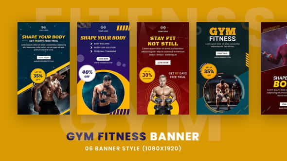 Fitness Instagram Stories Banners - VideoHive 34819497