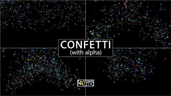 Confetti (With Alpha) 4K - VideoHive 25170235