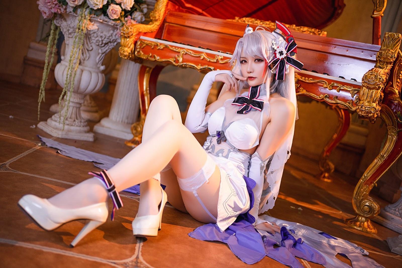 Cosplay 星之迟迟Hoshilily 秘密花园 欧根婚纱(2)