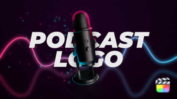 Podcast Microphone Logo Reveal - VideoHive 50941550
