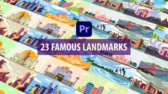 Famous Landmark Animation | Premiere - VideoHive 32862741