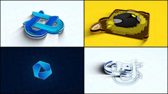 3D Construction Logo - VideoHive 44488470