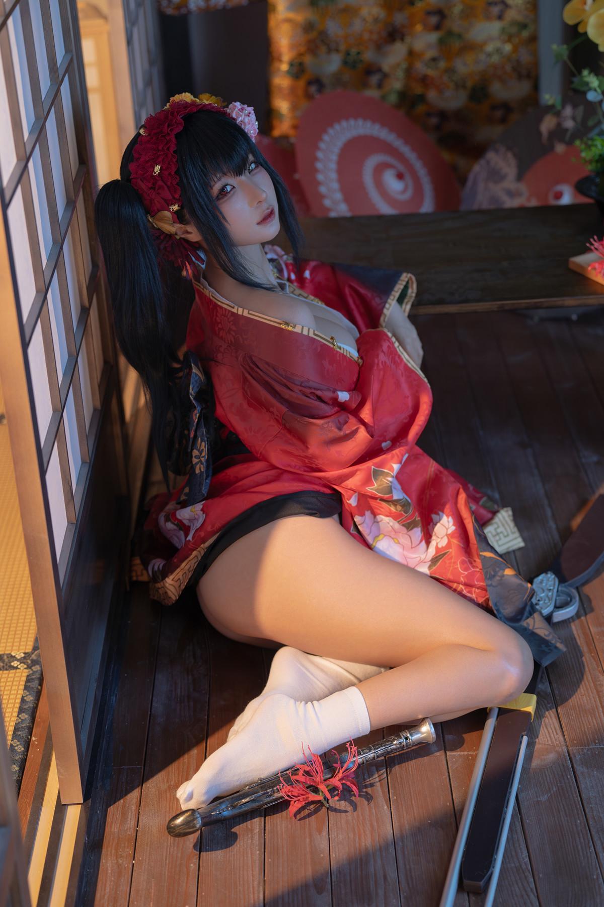 Cosplay 蠢沫沫Chunmomo 狂三和服 Kurumi Set.01(11)