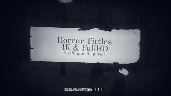 Horror Titles - VideoHive 34935658