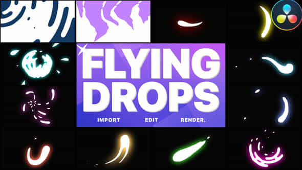 Flying Drops - VideoHive 36335557