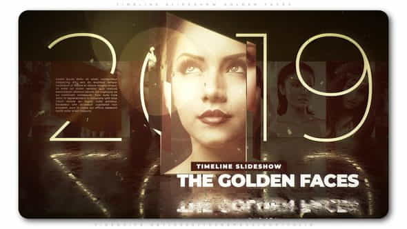 Timeline Slideshow Golden Faces - VideoHive 23466150