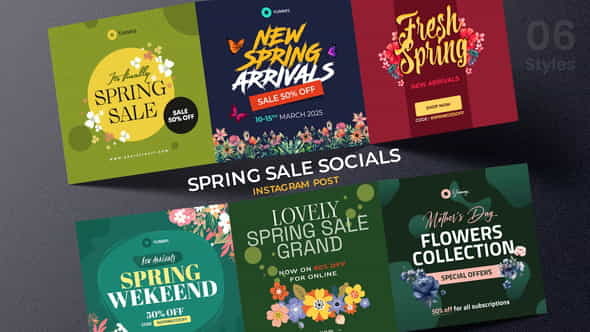 Spring Sale Socials Instagram Post - VideoHive 34755625