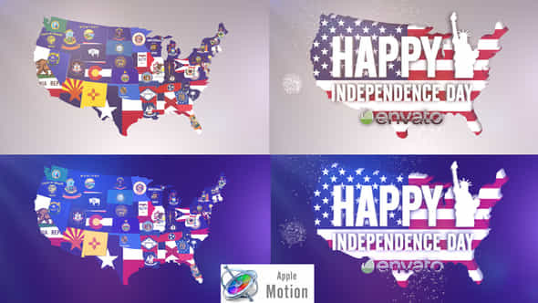 USA States Flag - VideoHive 32168702