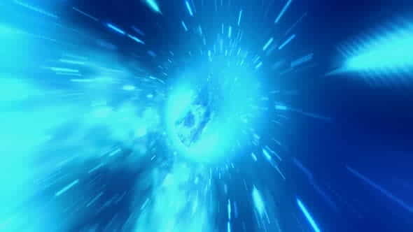 Vortex Wormhole Travel Deep Blue - VideoHive 33799852
