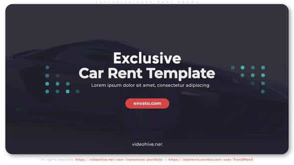 Exclusive Cars Rent Promo - VideoHive 33423891