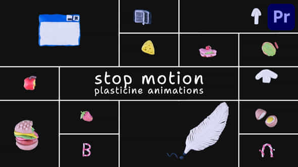 Stop Motion Plasticine Animations Premiere Pro Mogrt - VideoHive 53632669