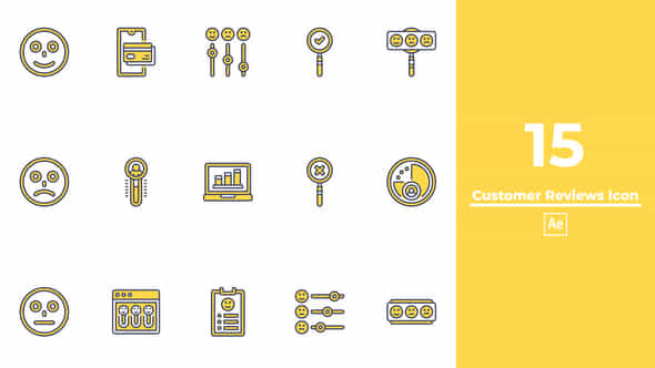 Customer Reviews Icon After Effects - VideoHive 49466556