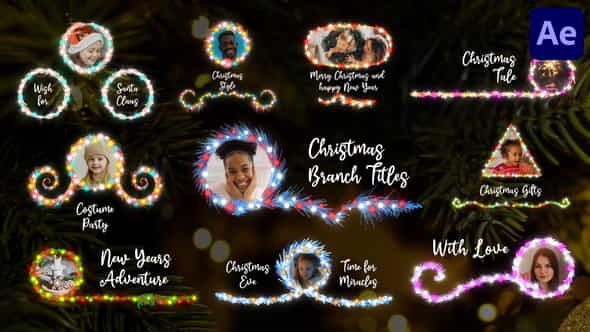 Christmas Branch Titles - VideoHive 42121659