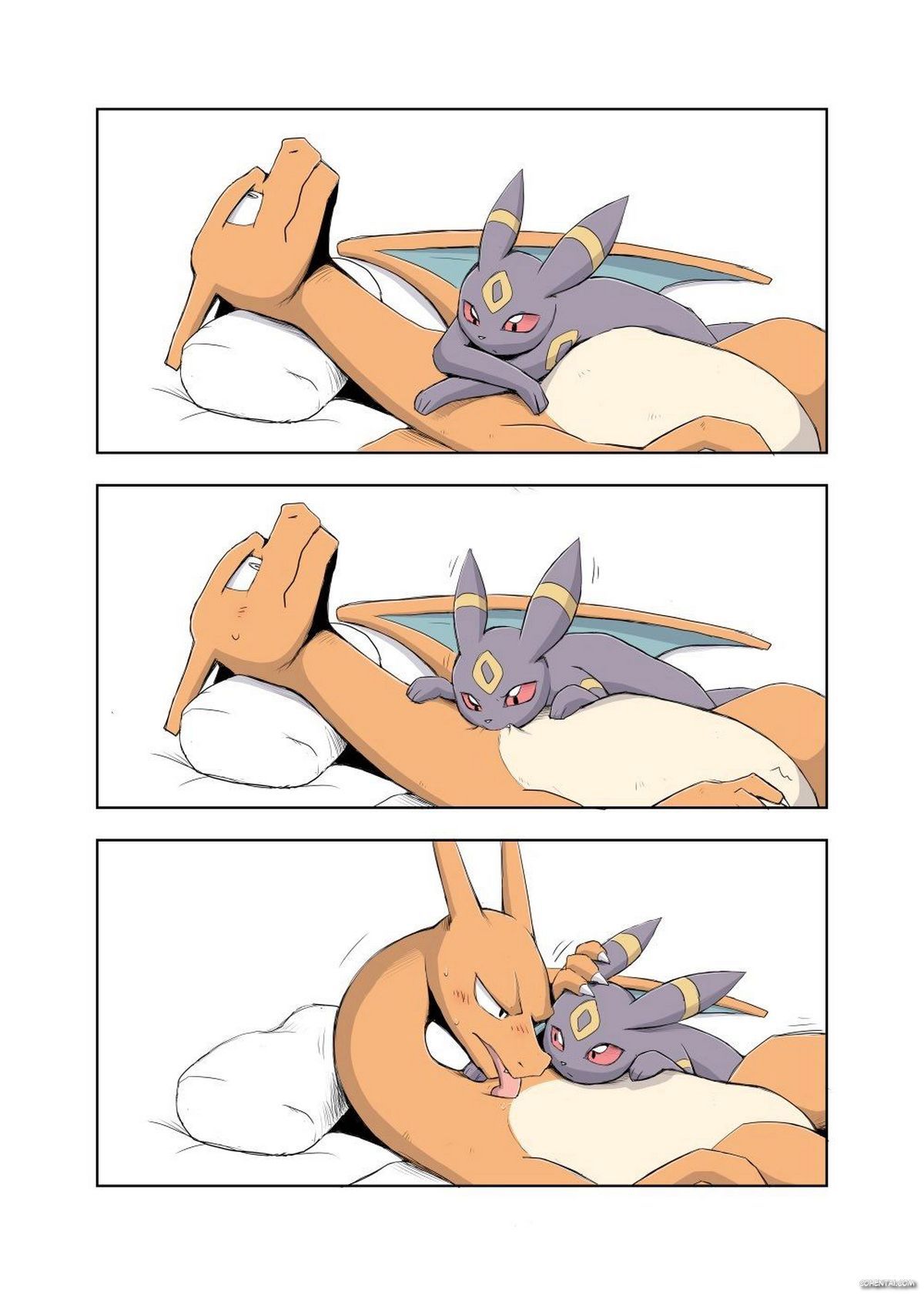 Charizard x Umbreon (Pokémon) xxx comics manga porno doujin hentai español sexo 