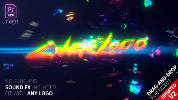 Glitch Cyber Logo - VideoHive 27601711