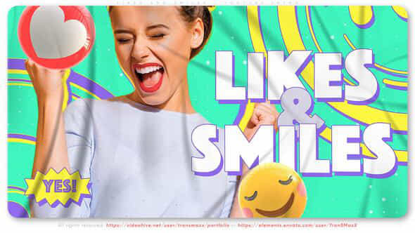 Likes And Smiles Youtube Intro - VideoHive 55906523