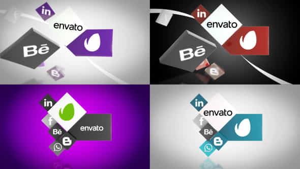 Social Media Unfold Logo Reveal - VideoHive 26053827