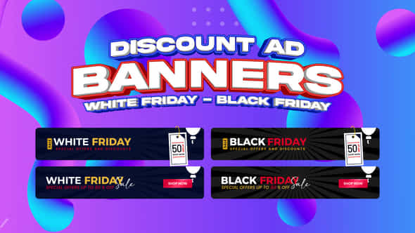 White Friday Black Friday Banner - VideoHive 49000386