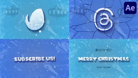 Christmas Ice Logo For After Effects - VideoHive 49717312