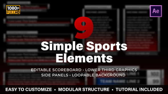 Simple Sports Elements Kit - VideoHive 24813523