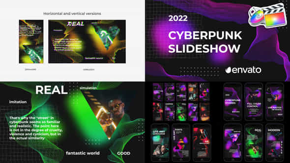 Cyberpunk Glitch Slideshow For Fcpx - VideoHive 45282319