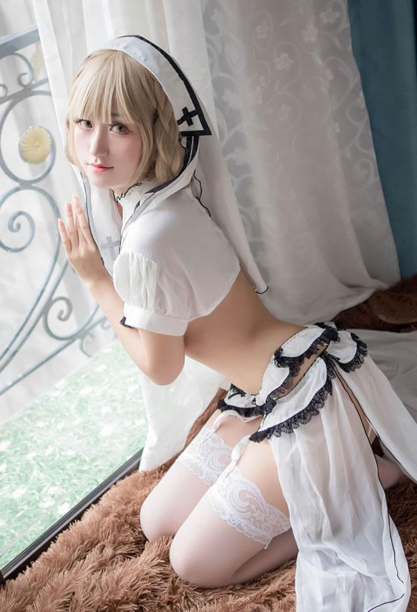 高质量coser @KuukoW - 白衣修女(19)